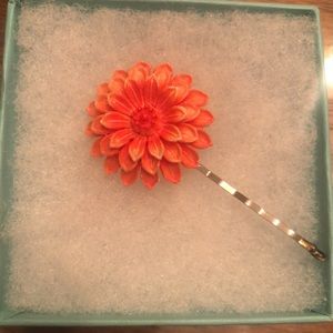 Tarina Tarantino Orange Dahlia Flower Hair Bobby-pin